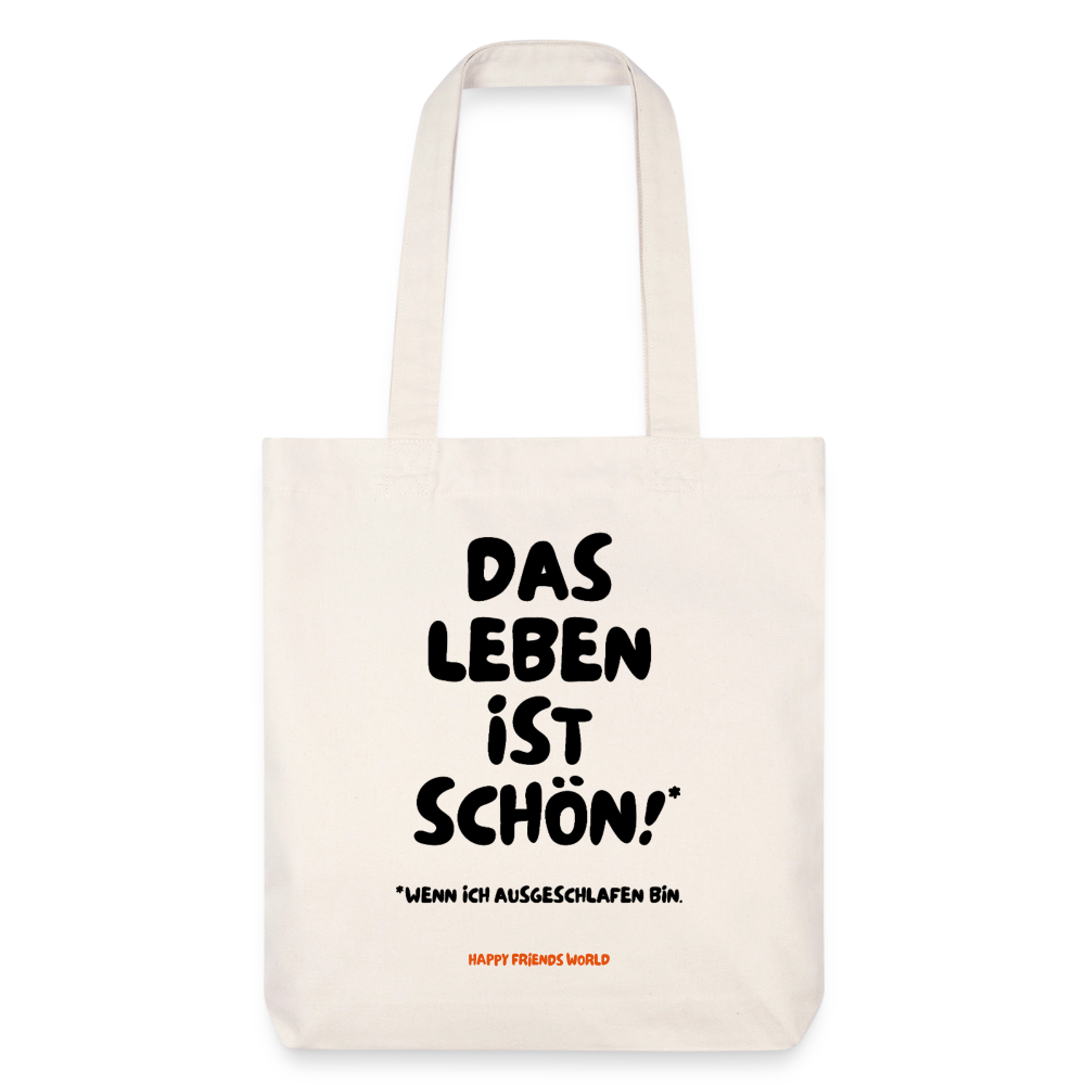 Robuster Stoffbeutel LEBEN - Naturweiß