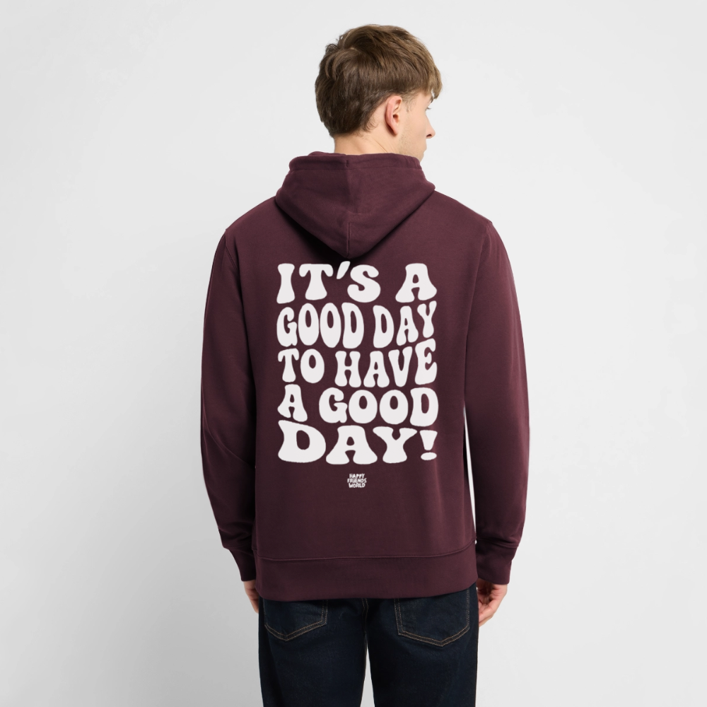 PREMIUM Unisex Bio-Hoodie GOOD DAY - Maroon