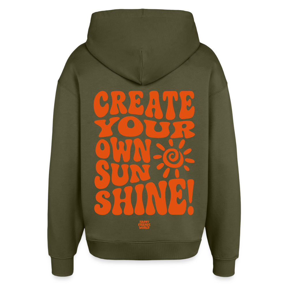 OVERSIZED Unisex Bio-Hoodie SUNSHINE - Khaki