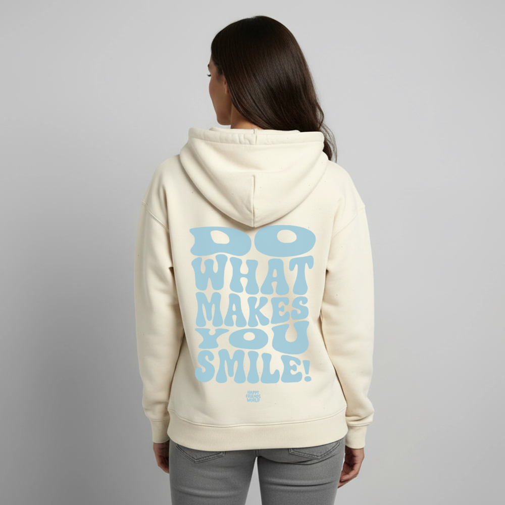 OVERSIZED Unisex Bio-Hoodie SMILE - Natur