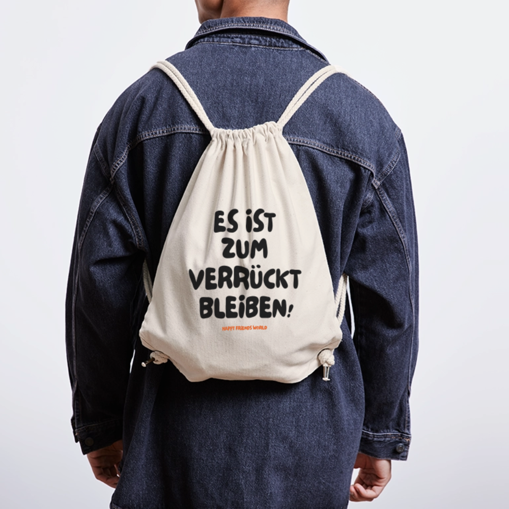 Recycelter Gym Bag VERRÜCKT - Naturweiß