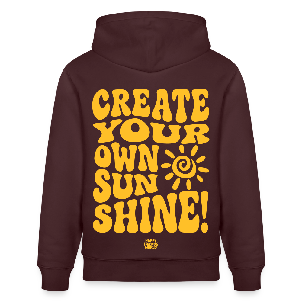 PREMIUM Unisex Bio-Hoodie SUNSHINE - Maroon
