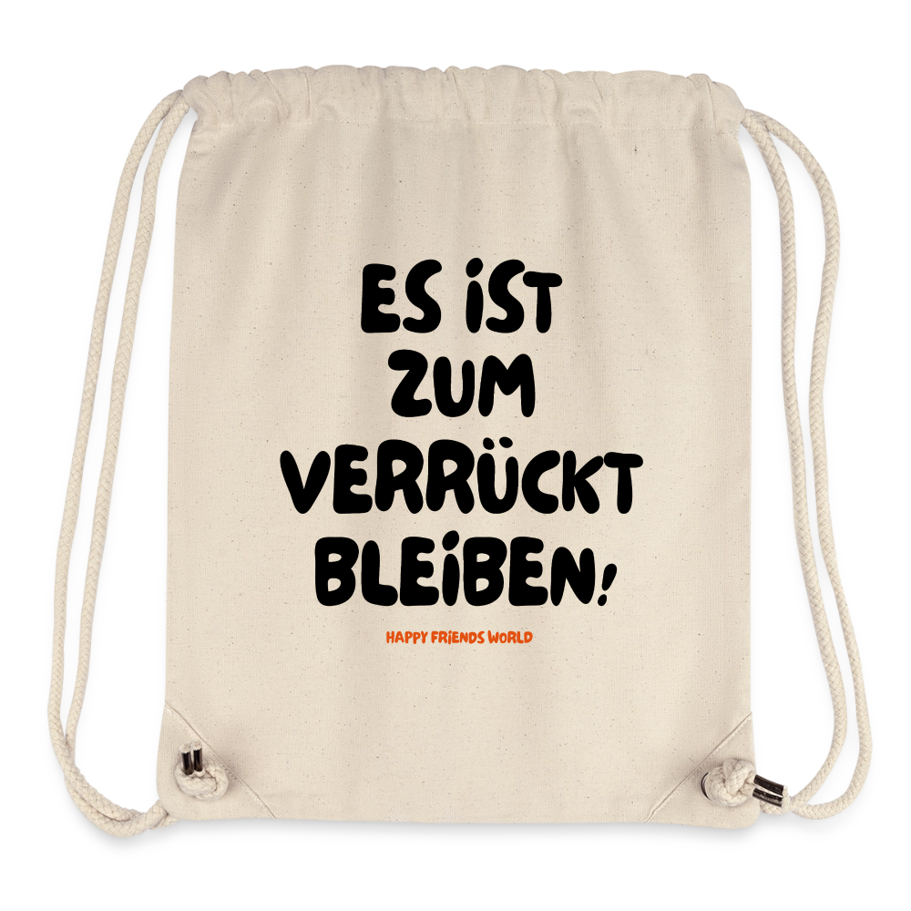 Recycelter Gym Bag VERRÜCKT - Naturweiß