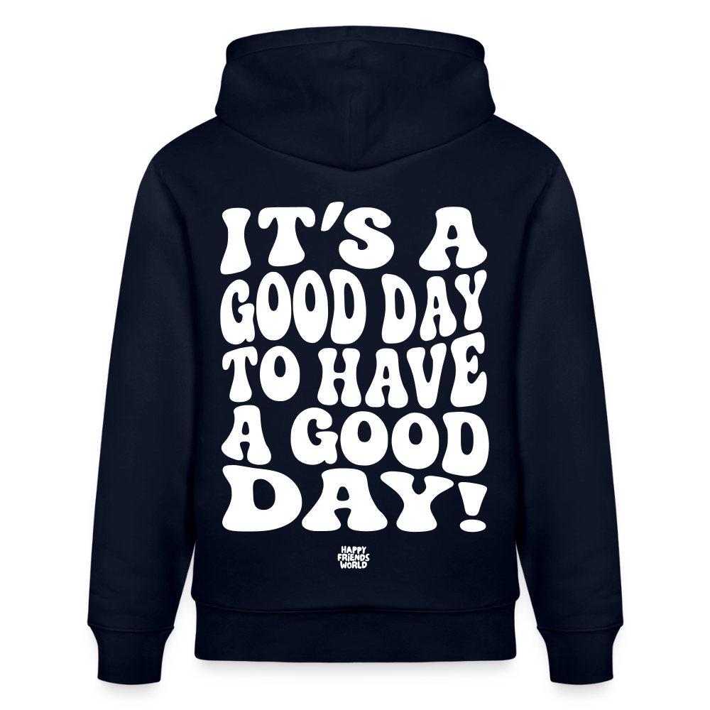 PREMIUM Unisex Bio-Hoodie GOOD DAY - Navy