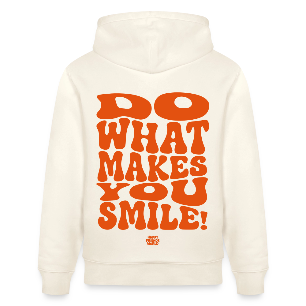 PREMIUM Unisex Bio-Hoodie SMILE - Naturweiß