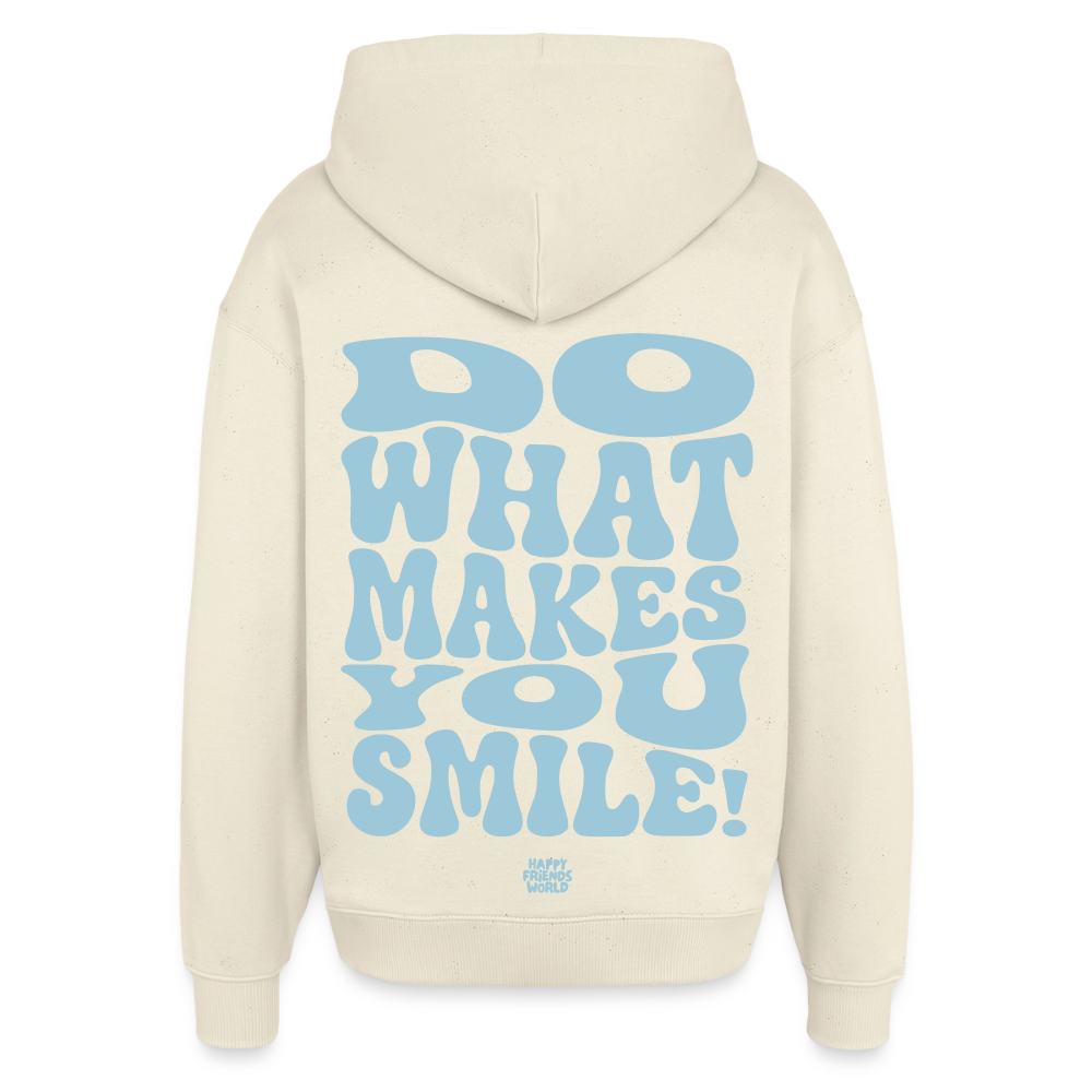 OVERSIZED Unisex Bio-Hoodie SMILE - Natur