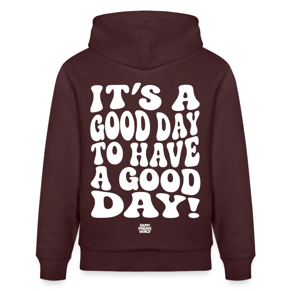 PREMIUM Unisex Bio-Hoodie GOOD DAY - Maroon