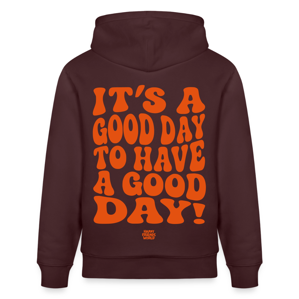 PREMIUM Unisex Bio-Hoodie GOOD DAY - Maroon