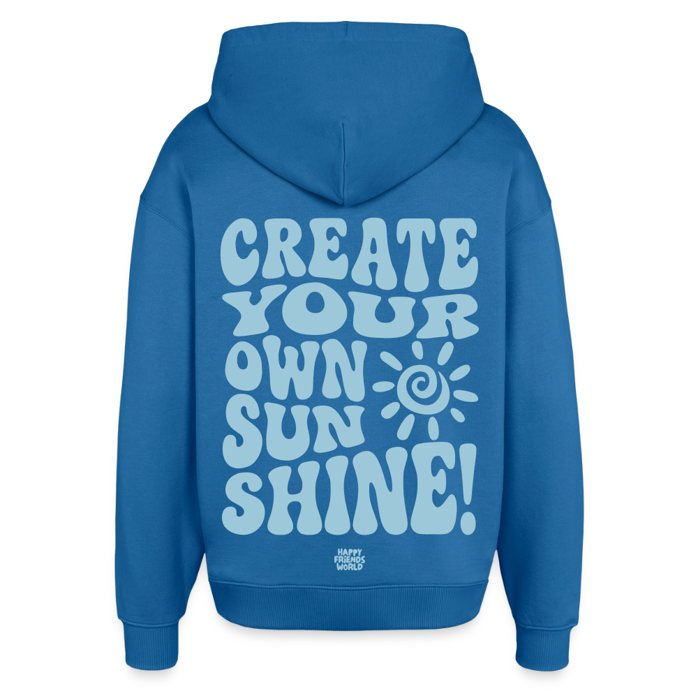 OVERSIZED Unisex Bio-Hoodie SUNSHINE - Achtsames Blau