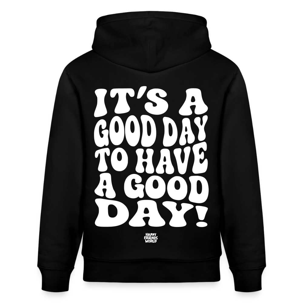PREMIUM Unisex Bio-Hoodie GOOD DAY - Schwarz