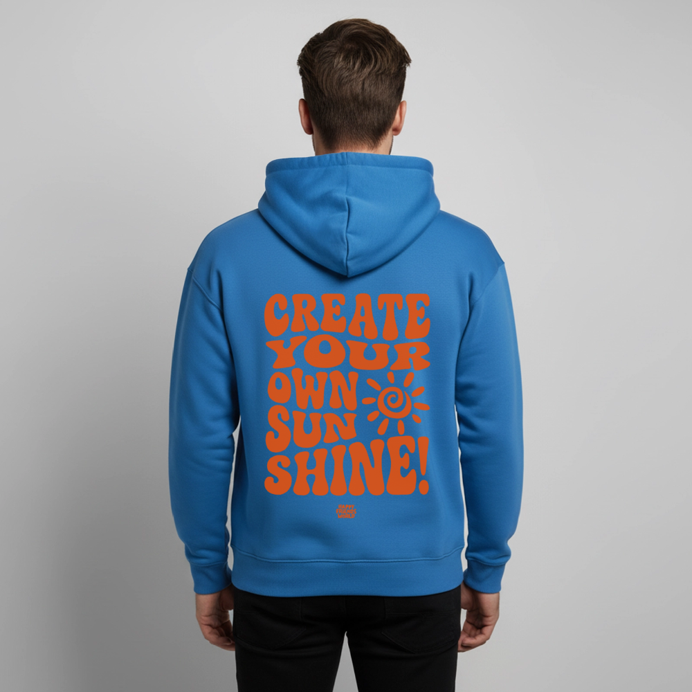 OVERSIZED Unisex Bio-Hoodie SUNSHINE - Achtsames Blau