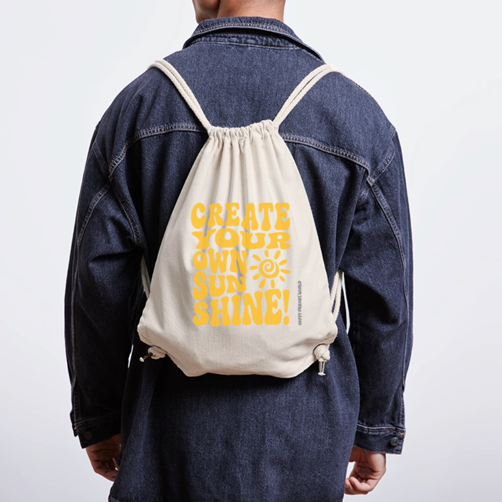 Recycelter Gym Bag SUNSHINE - Naturweiß