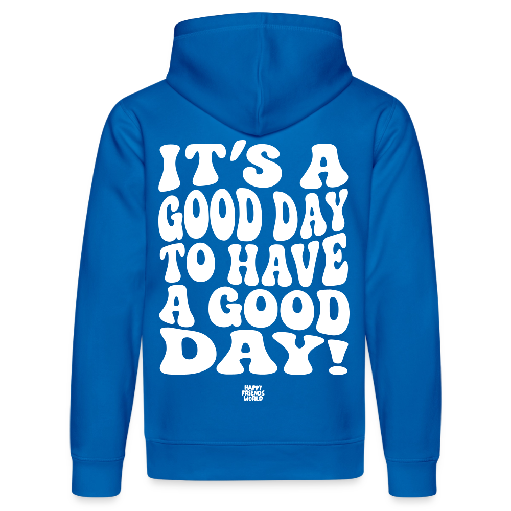 Unisex Bio-Hoodie GOOD DAY - Königsblau