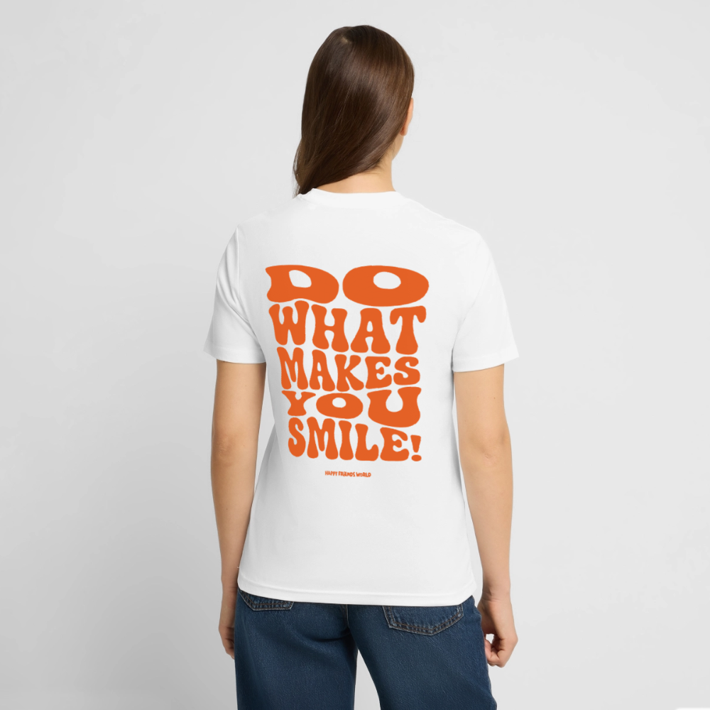 Unisex Bio-T-Shirt SMILE - Weiß