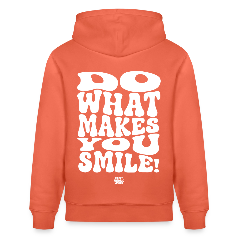 PREMIUM Unisex Bio-Hoodie SMILE - Hellrot