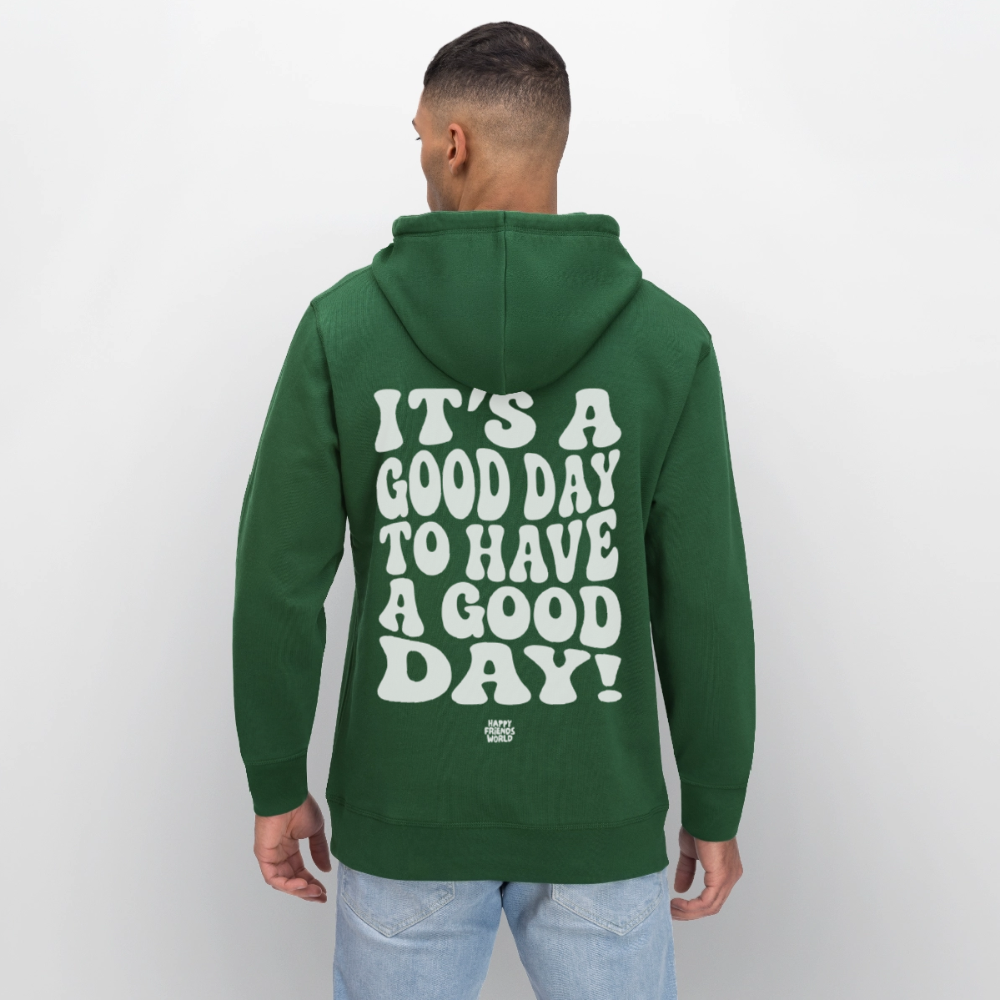 Unisex Bio-Hoodie GOOD DAY - Flaschengrün