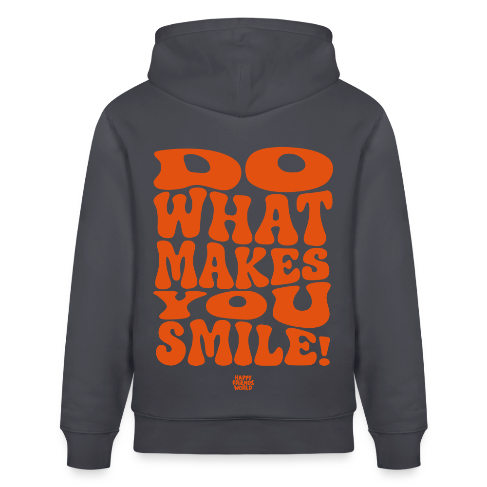 PREMIUM Unisex Bio-Hoodie SMILE - Indigoblau