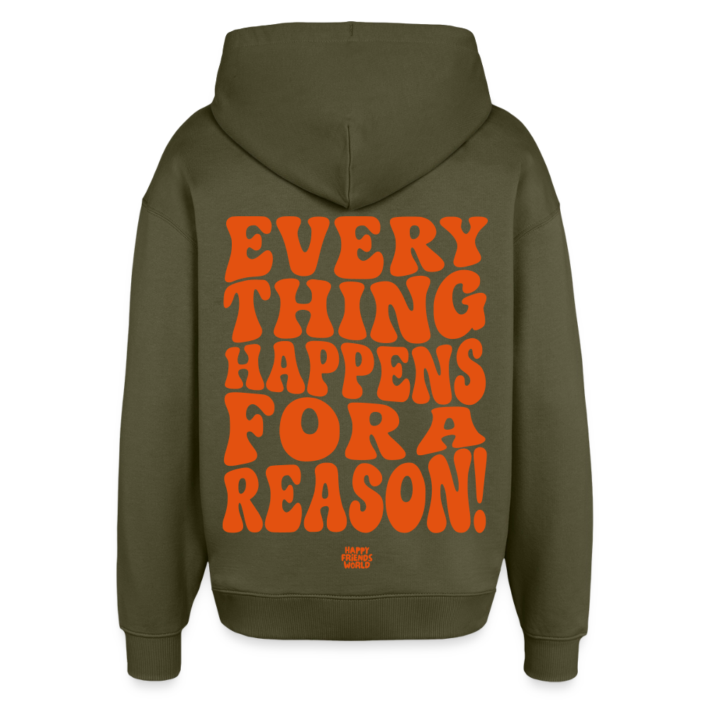 OVERSIZED Unisex Bio-Hoodie EVERYTHING - Khaki