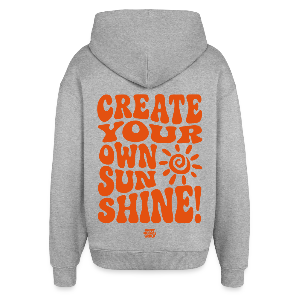 OVERSIZED Unisex Bio-Hoodie SUNSHINE - Grau meliert