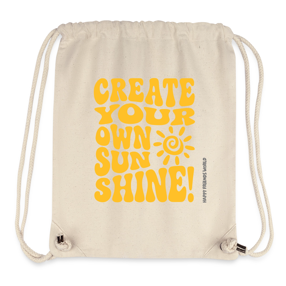 Recycelter Gym Bag SUNSHINE - Naturweiß