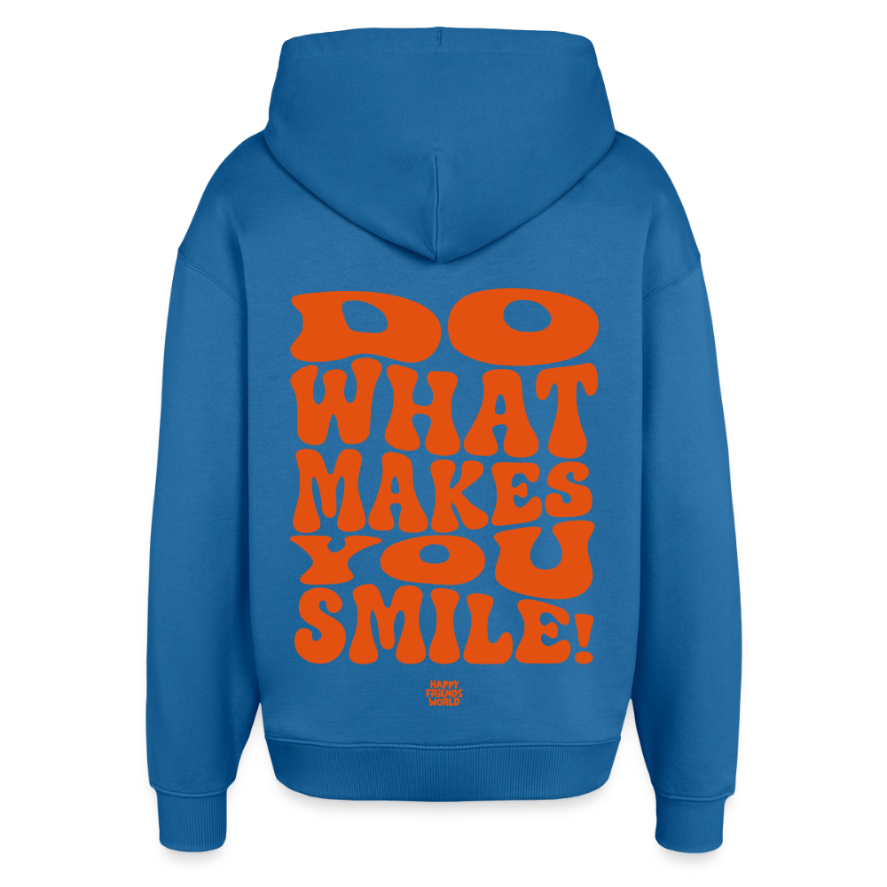 OVERSIZED Unisex Bio-Hoodie SMILE - Achtsames Blau