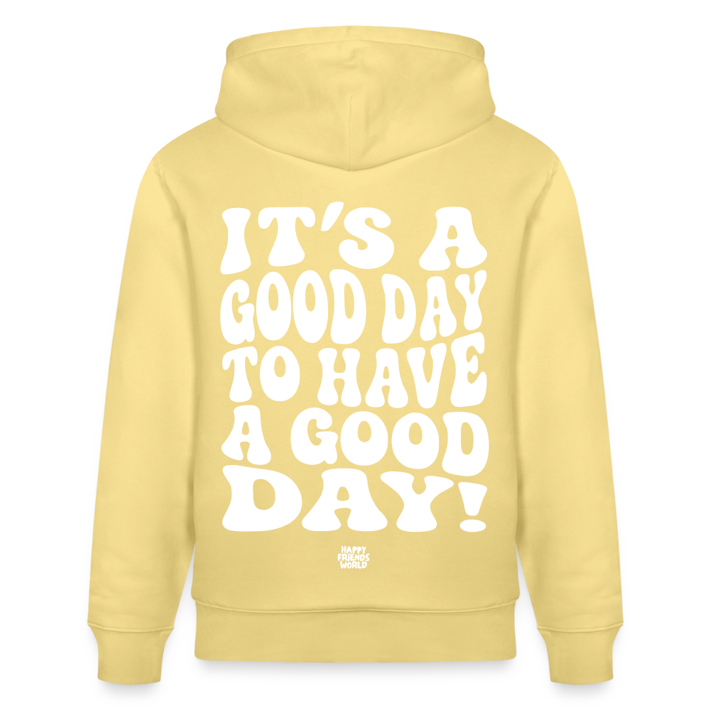 PREMIUM Unisex Bio-Hoodie GOOD DAY - Gelb Viva