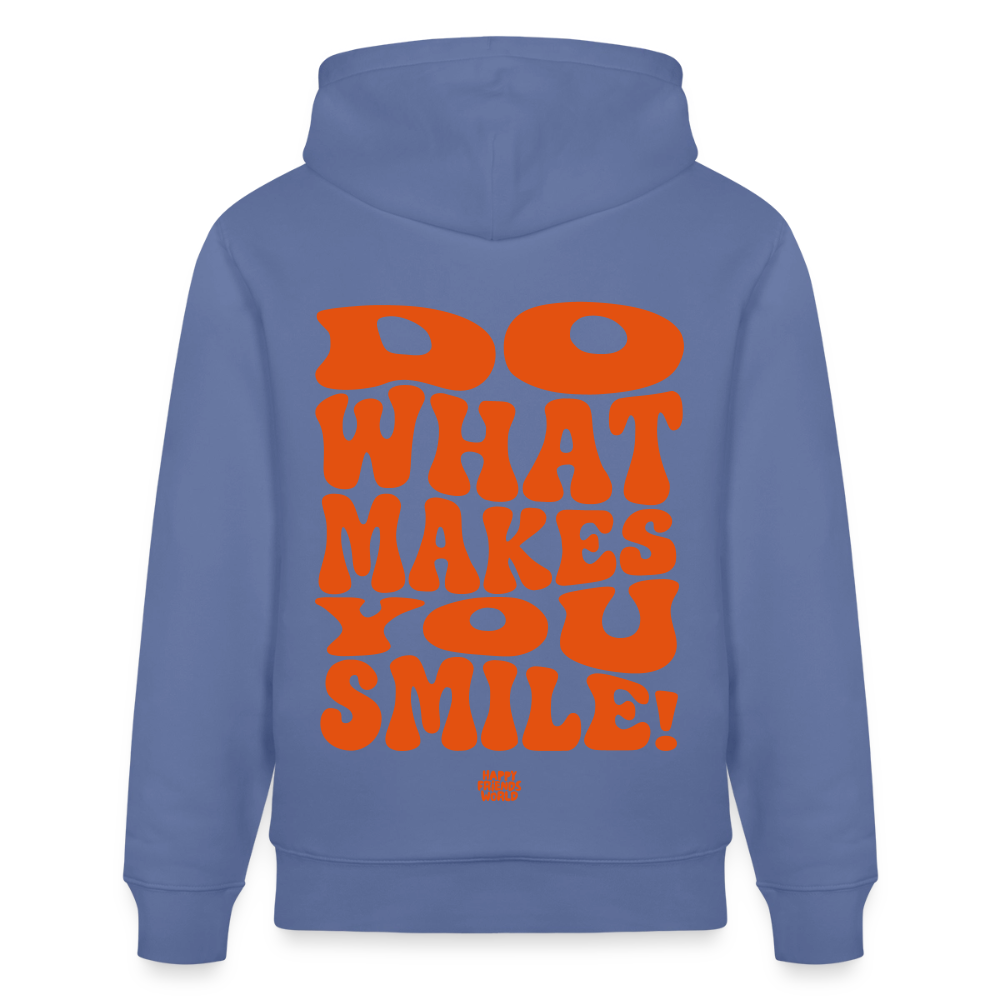 PREMIUM Unisex Bio-Hoodie SMILE - Blau