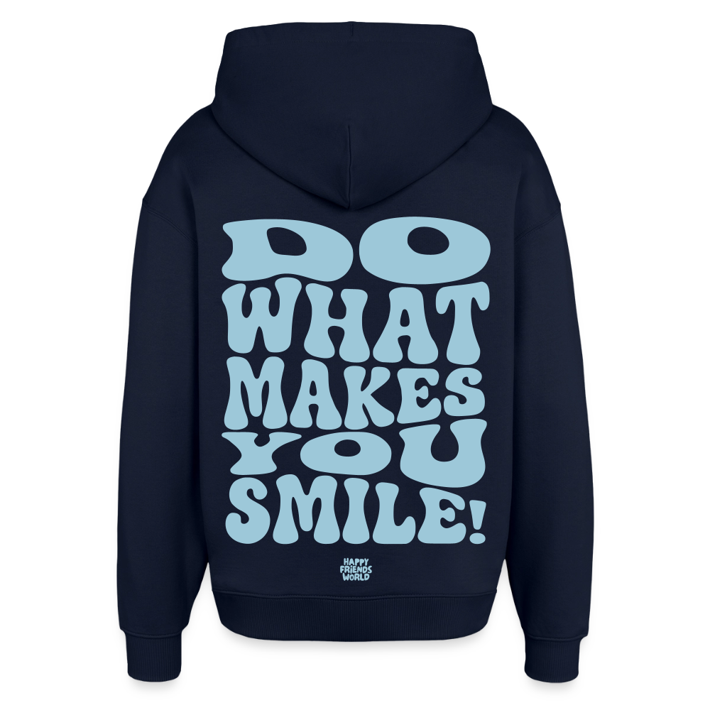 OVERSIZED Unisex Bio-Hoodie SMILE - Navy