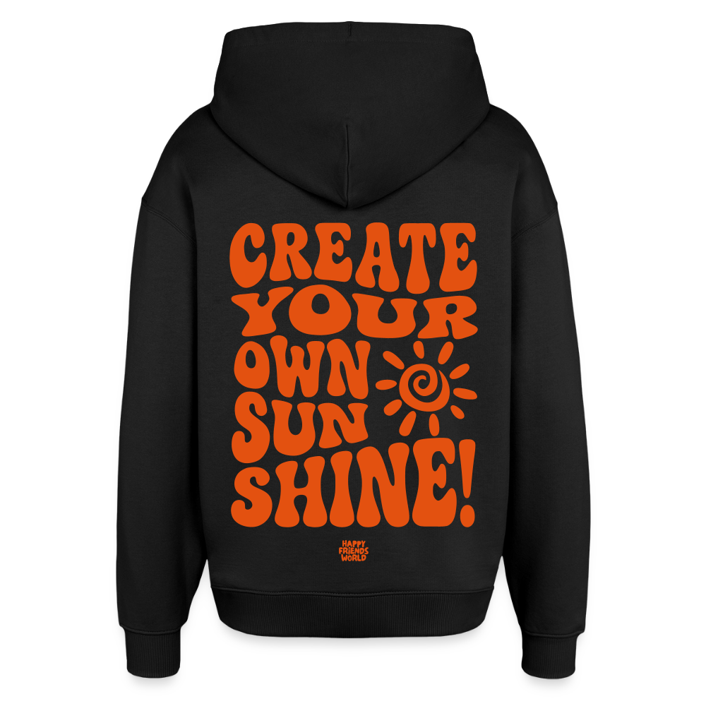 OVERSIZED Unisex Bio-Hoodie SUNSHINE - Schwarz