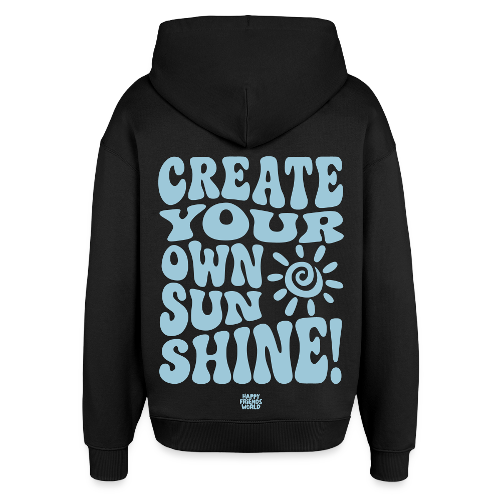 OVERSIZED Unisex Bio-Hoodie SUNSHINE - Schwarz