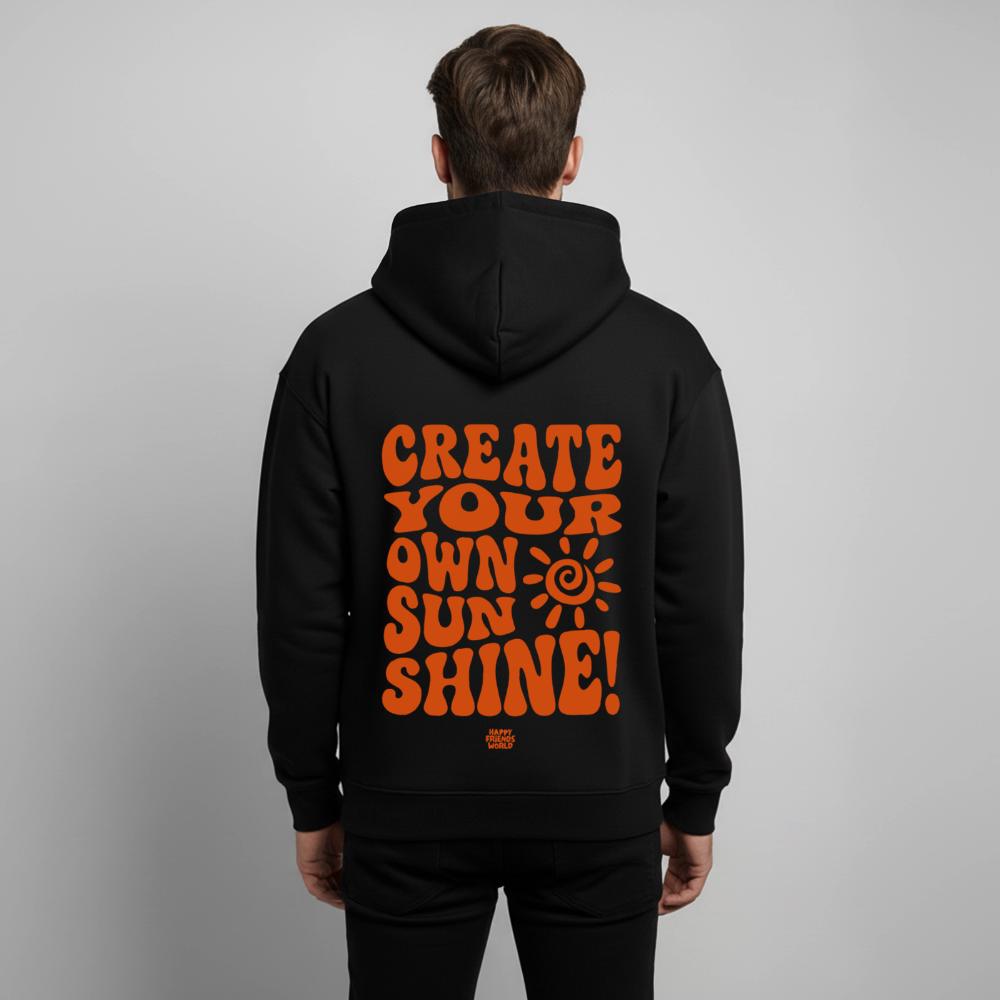 OVERSIZED Unisex Bio-Hoodie SUNSHINE - Schwarz