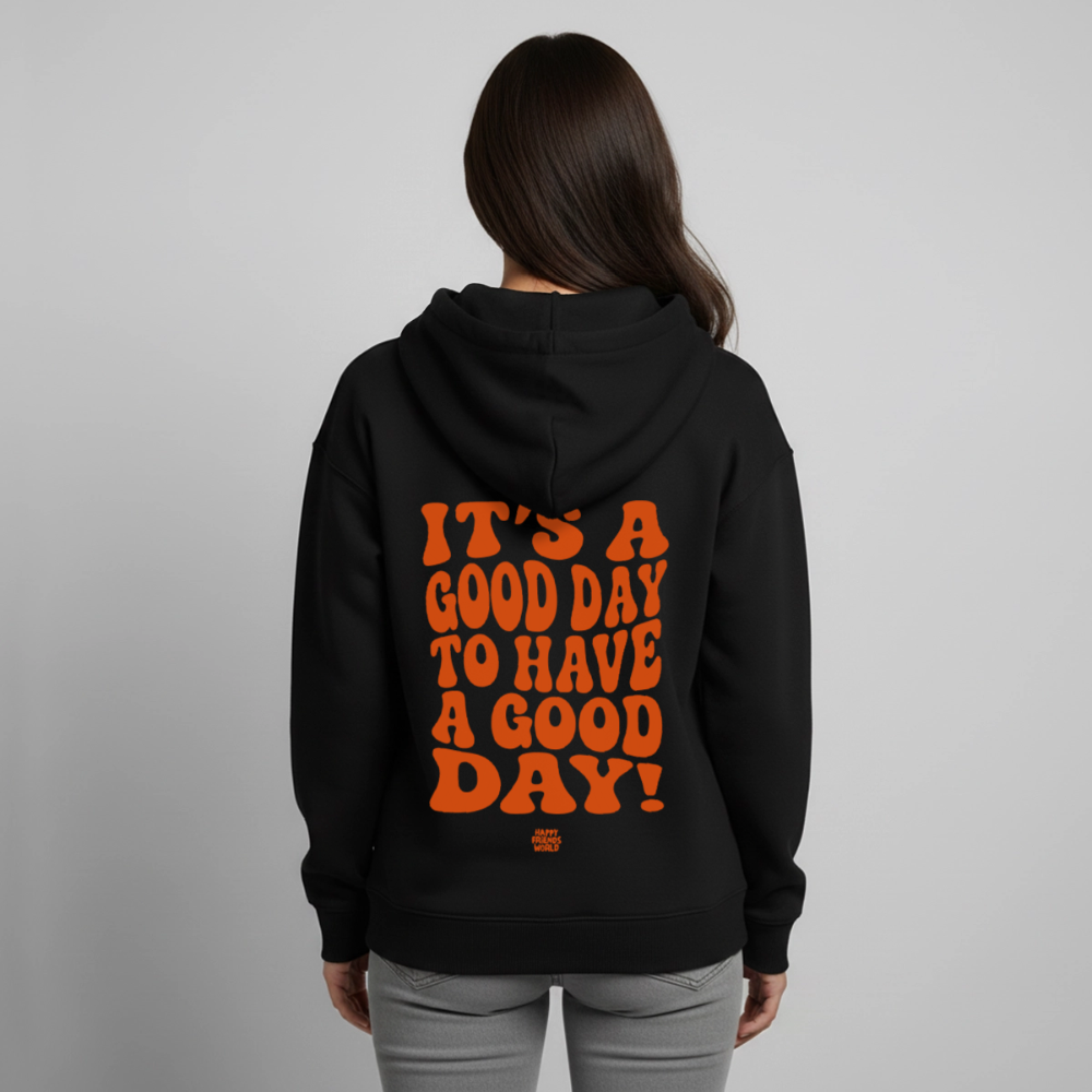 OVERSIZED Unisex Bio-Hoodie GOOD DAY - Schwarz