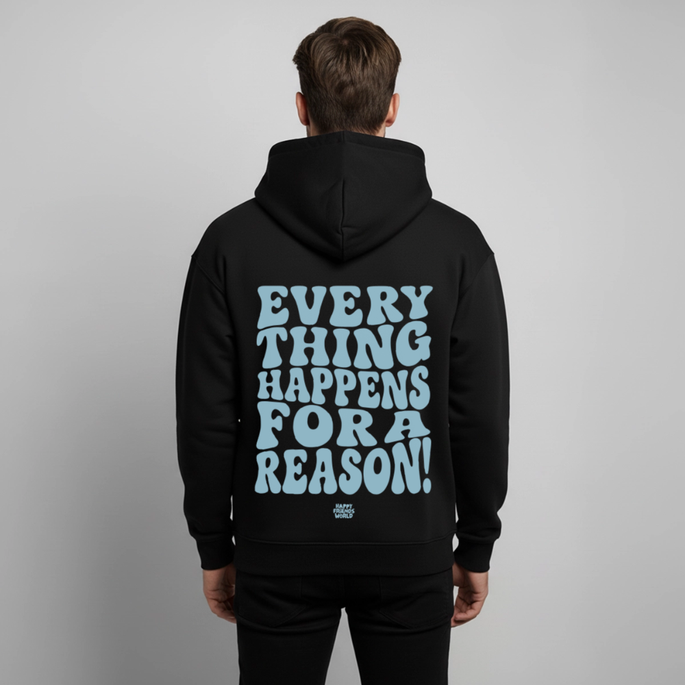 OVERSIZED Unisex Bio-Hoodie EVERYTHING - Schwarz
