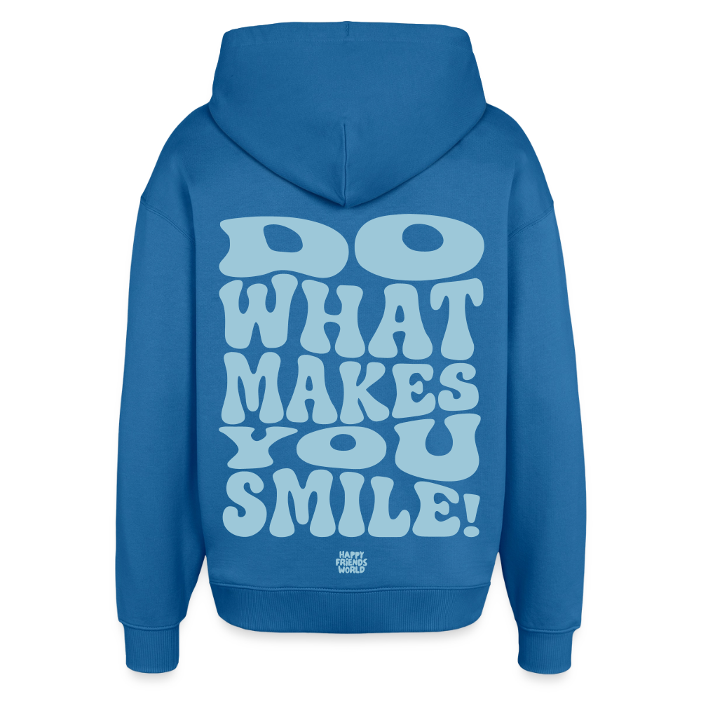 OVERSIZED Unisex Bio-Hoodie SMILE - Achtsames Blau