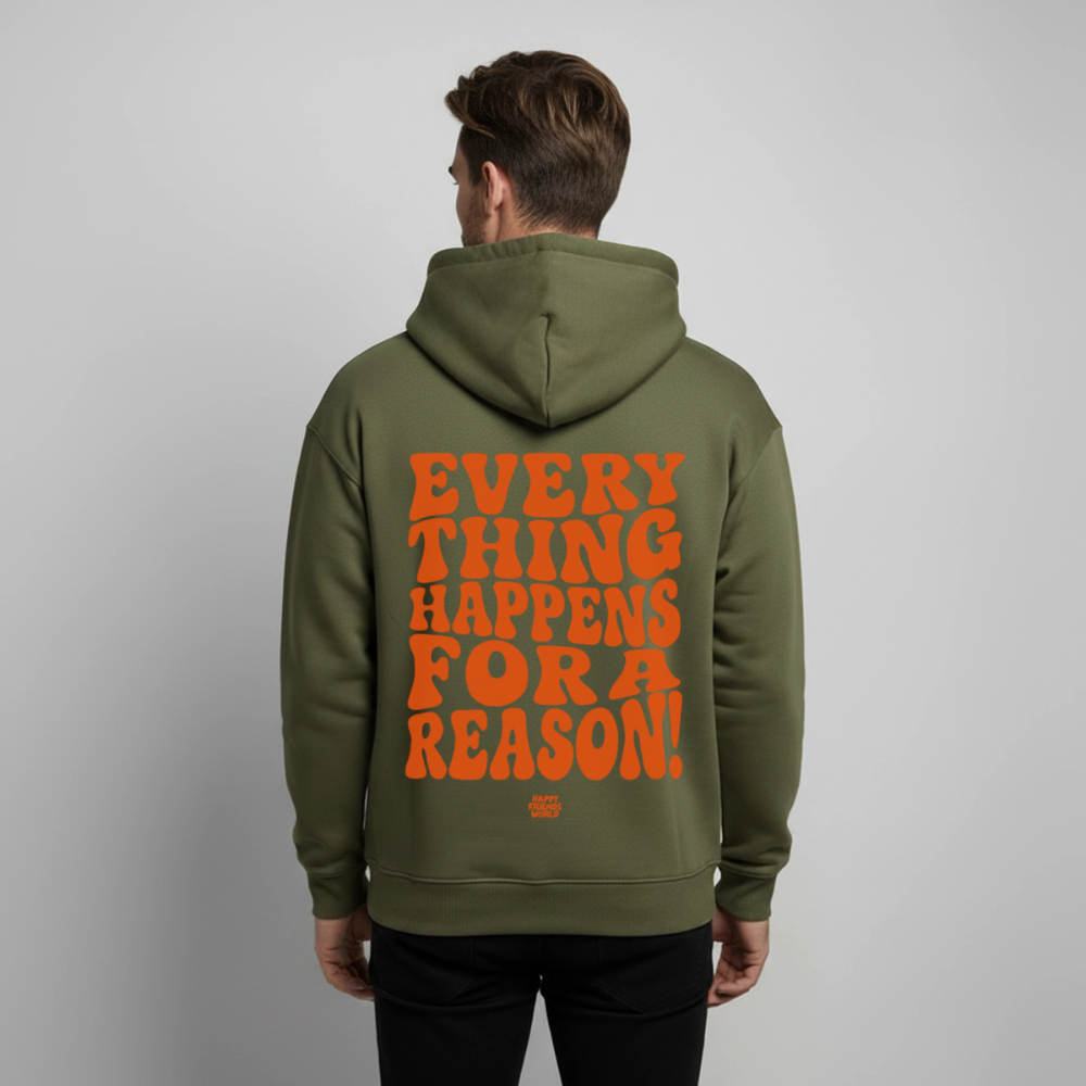 OVERSIZED Unisex Bio-Hoodie EVERYTHING - Khaki
