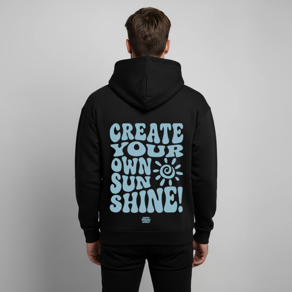 OVERSIZED Unisex Bio-Hoodie SUNSHINE - Schwarz