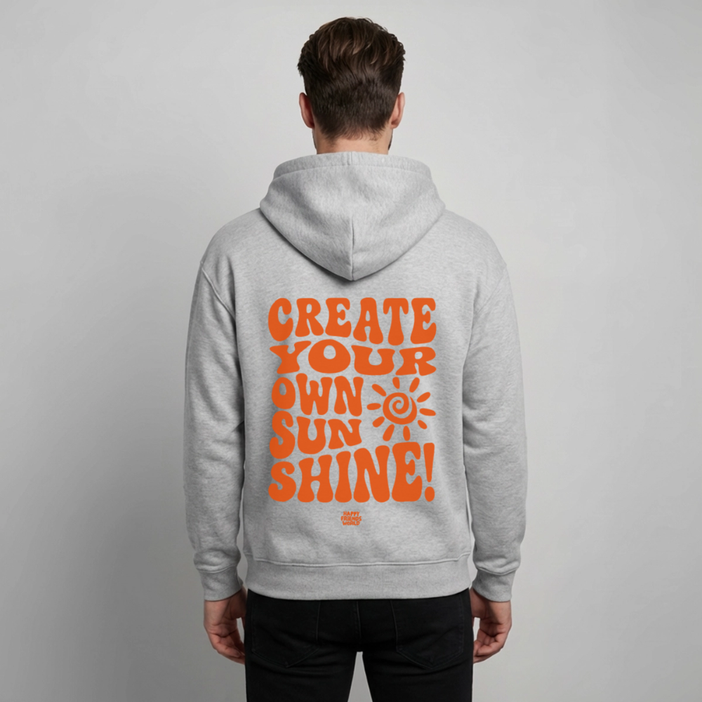 OVERSIZED Unisex Bio-Hoodie SUNSHINE - Grau meliert