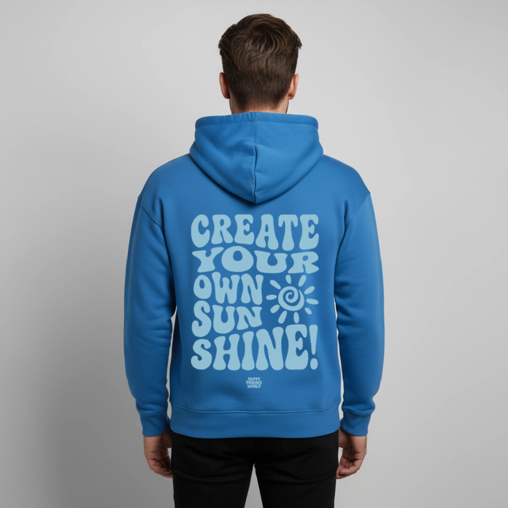 OVERSIZED Unisex Bio-Hoodie SUNSHINE - Achtsames Blau