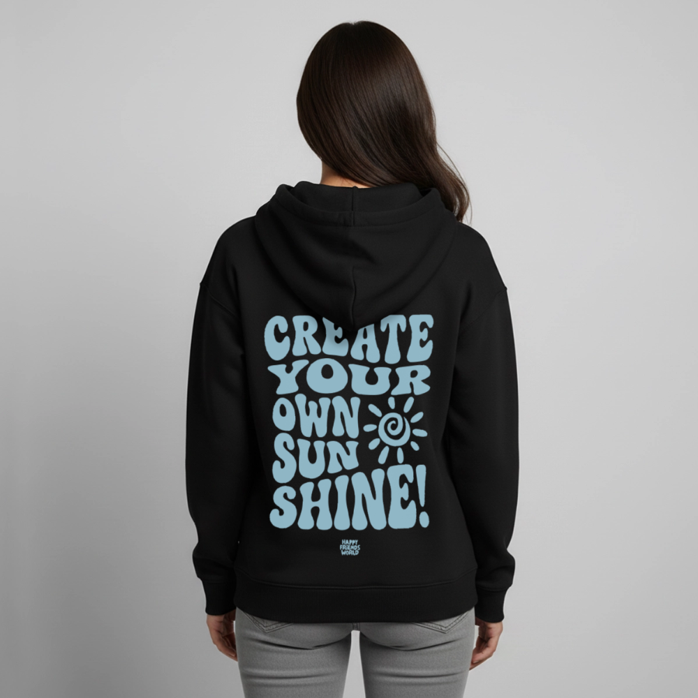 OVERSIZED Unisex Bio-Hoodie SUNSHINE - Schwarz