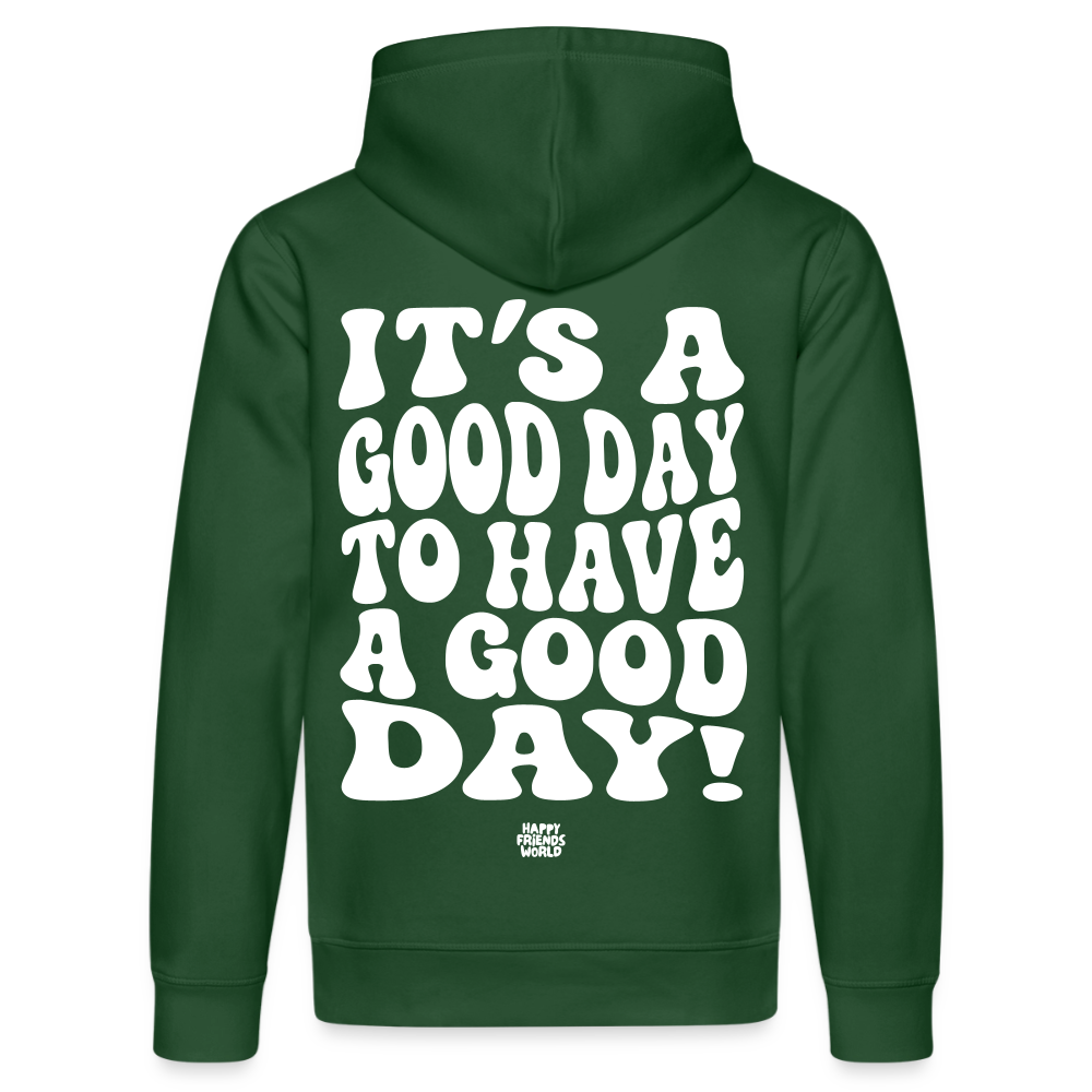 Unisex Bio-Hoodie GOOD DAY - Flaschengrün