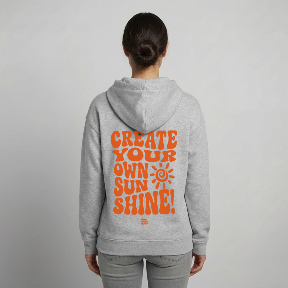 OVERSIZED Unisex Bio-Hoodie SUNSHINE - Grau meliert
