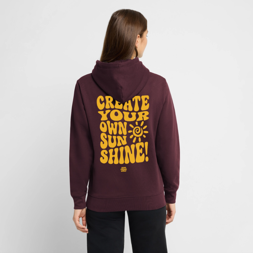 PREMIUM Unisex Bio-Hoodie SUNSHINE - Maroon