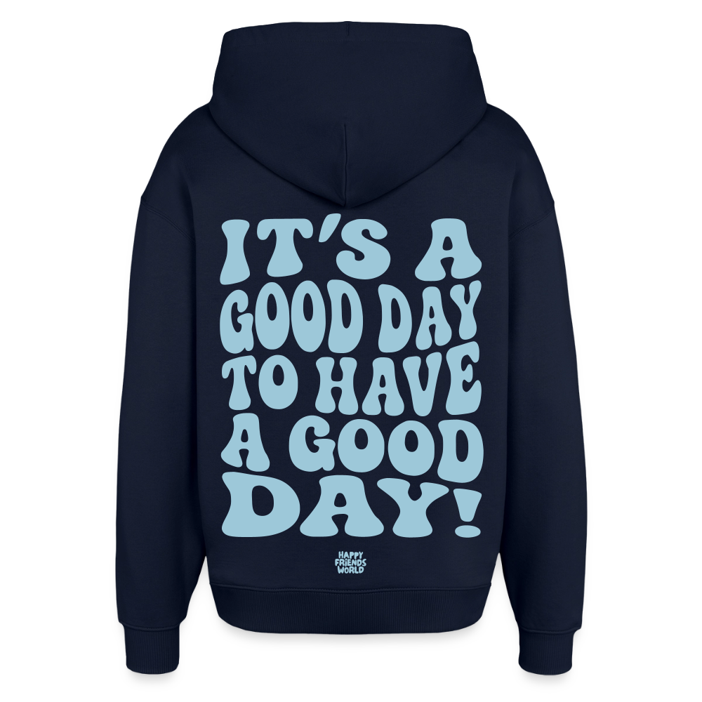 OVERSIZED Bio-Hoodie Unisex GOOD DAY - Navy