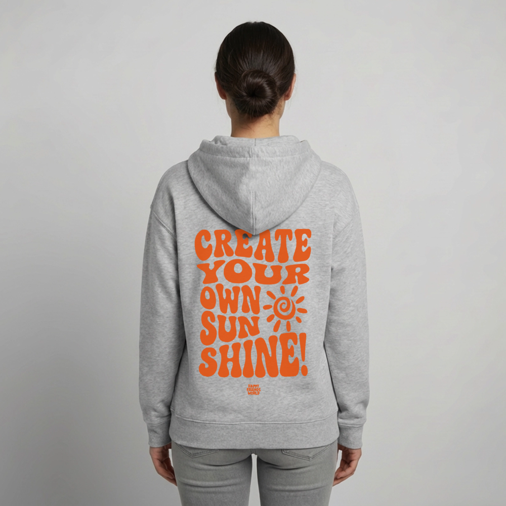 OVERSIZED Unisex Bio-Hoodie SUNSHINE - Grau meliert