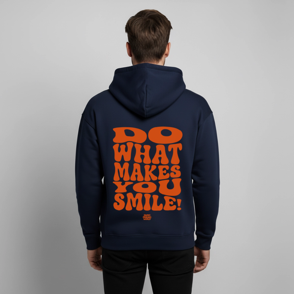 OVERSIZED Unisex Bio-Hoodie SMILE - Navy