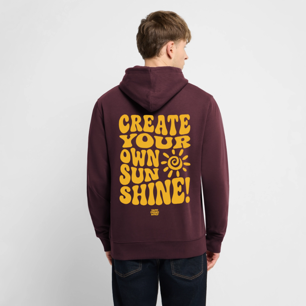 PREMIUM Unisex Bio-Hoodie SUNSHINE - Maroon