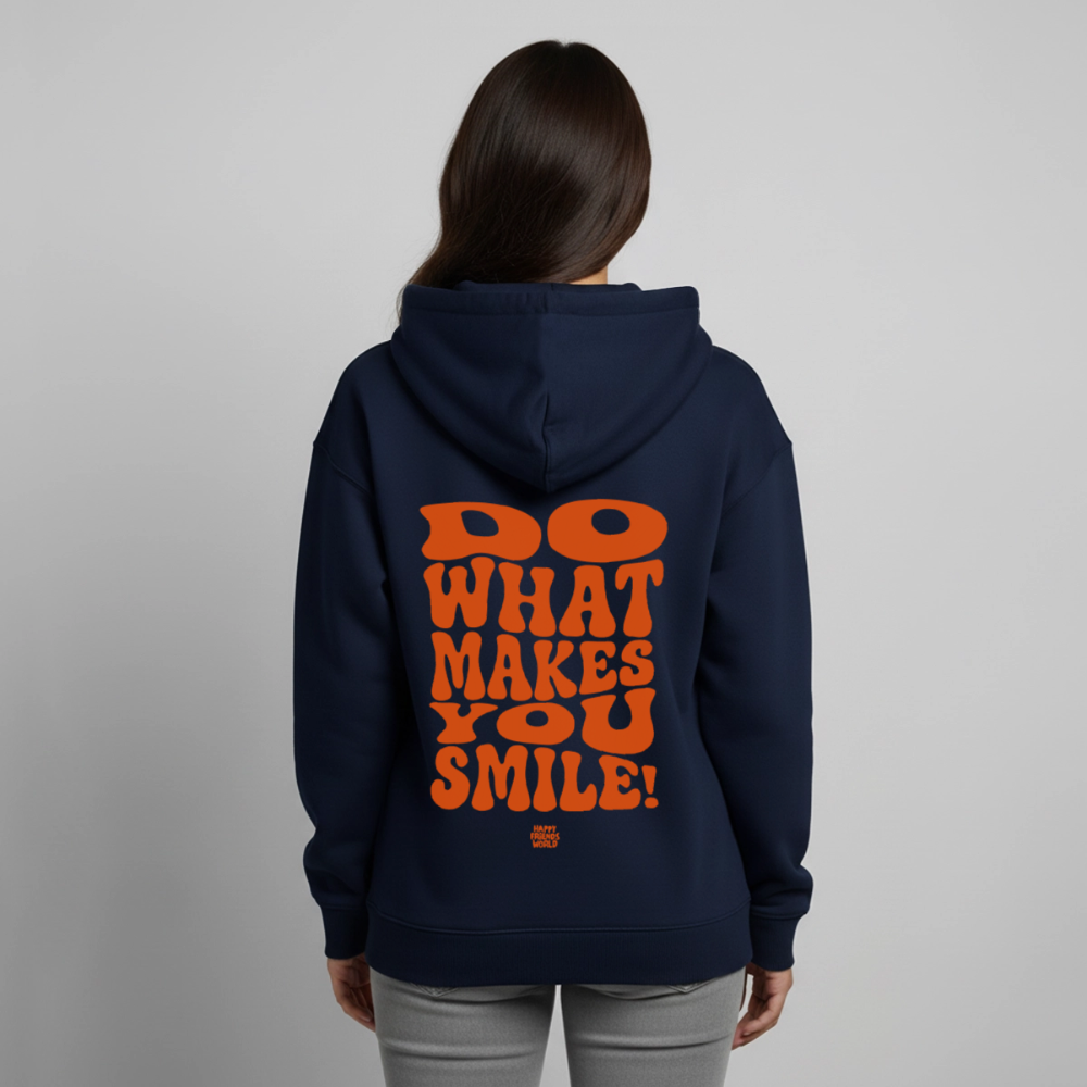 OVERSIZED Unisex Bio-Hoodie SMILE - Navy