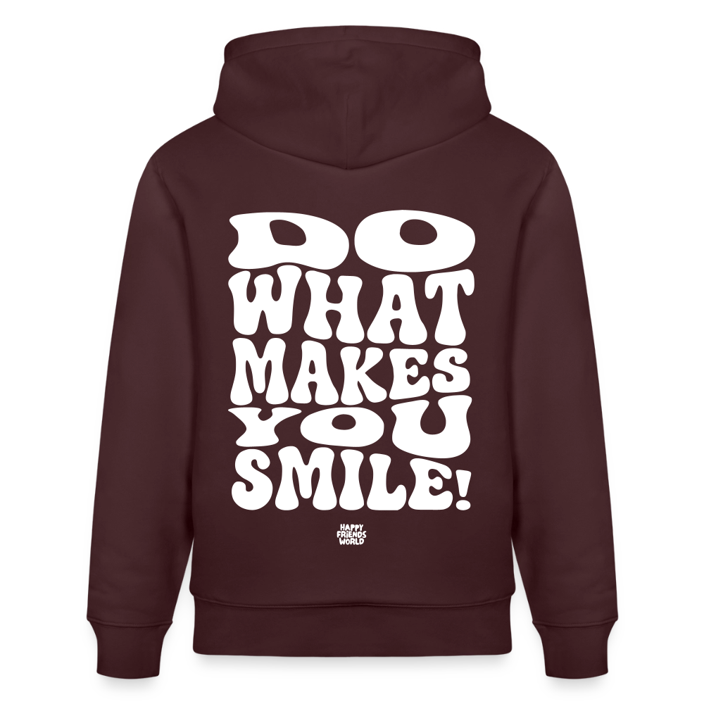 PREMIUM Unisex Bio-Hoodie SMILE - Maroon
