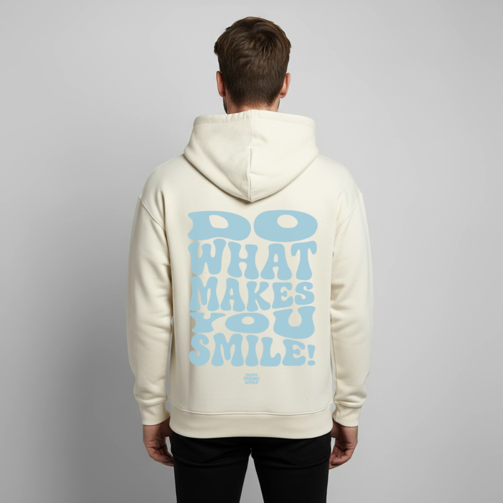 OVERSIZED Unisex Bio-Hoodie SMILE - Natur