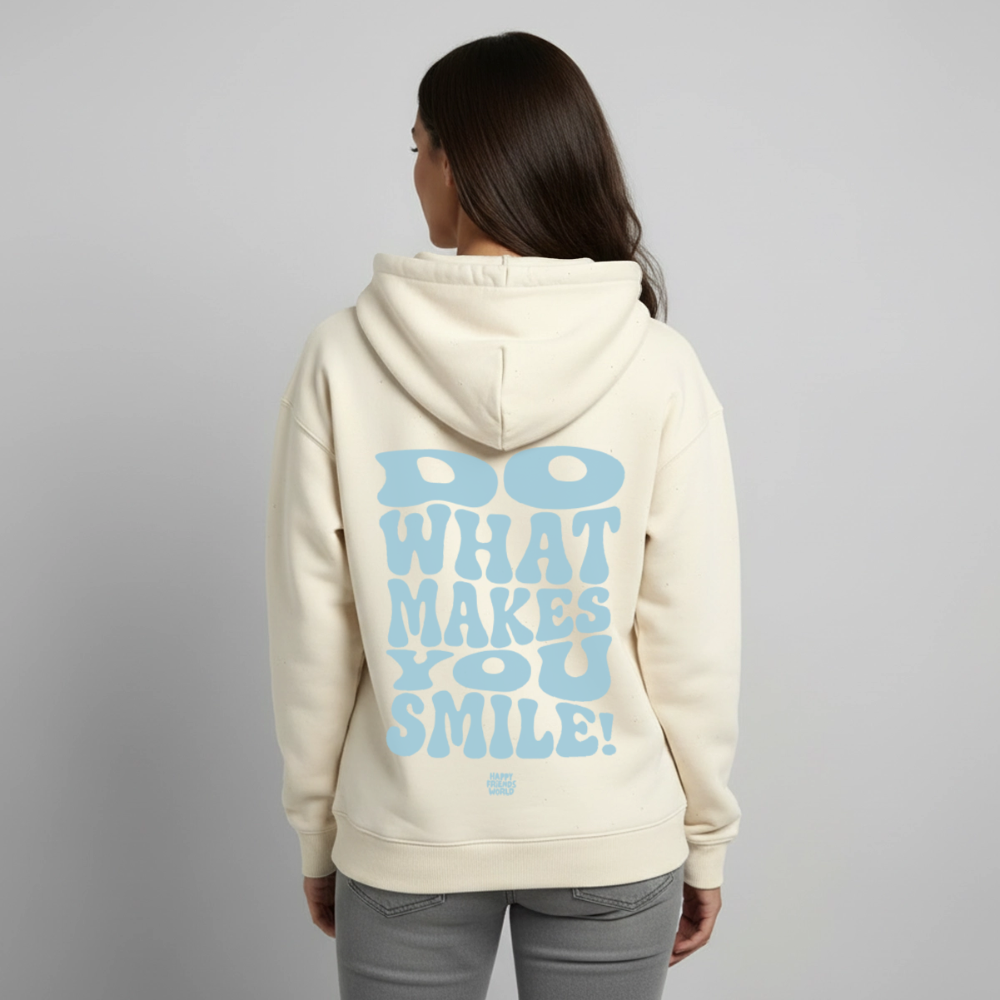 OVERSIZED Unisex Bio-Hoodie SMILE - Natur